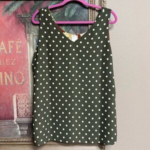 Chico’s Reversible Floral Print or Polka Dot Women's Top